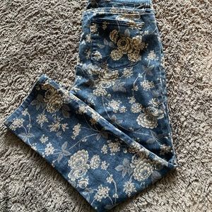 Lauren Jeans Co. Ralph Lauren vintage flower jeans